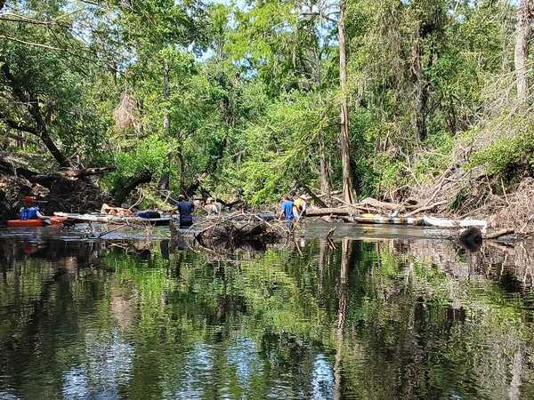 In the water, on boats, at second deadfall --Andrea Sante