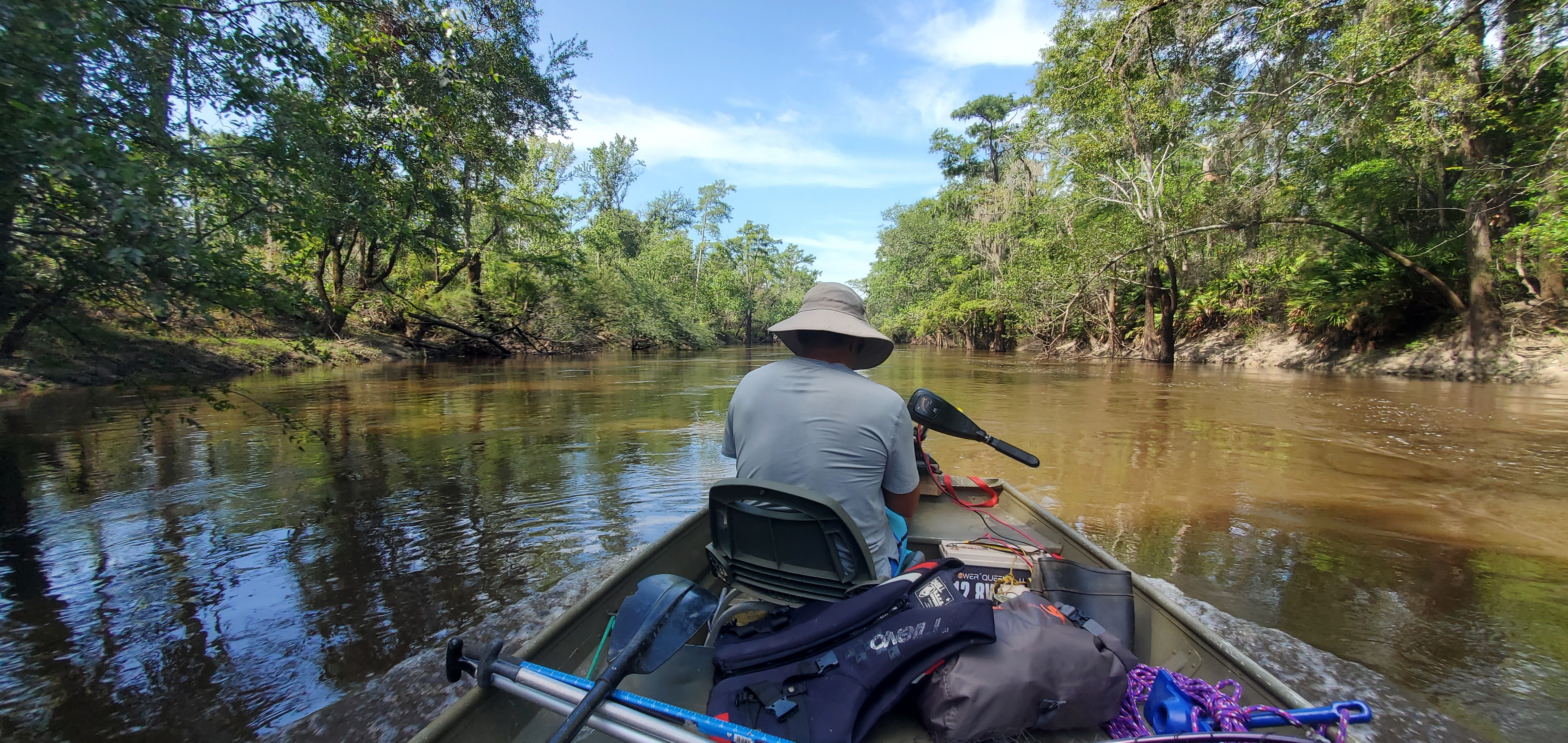 Little River just above site of Valdosta, Moultrie, and Western (VMW) RR Bridge, 10:51:32, 30.8414869, -83.3531231