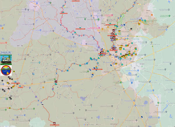 [Map: Skipper Bridge to Quitman, Withlacoochee River in WLRWT 2024-07-28]