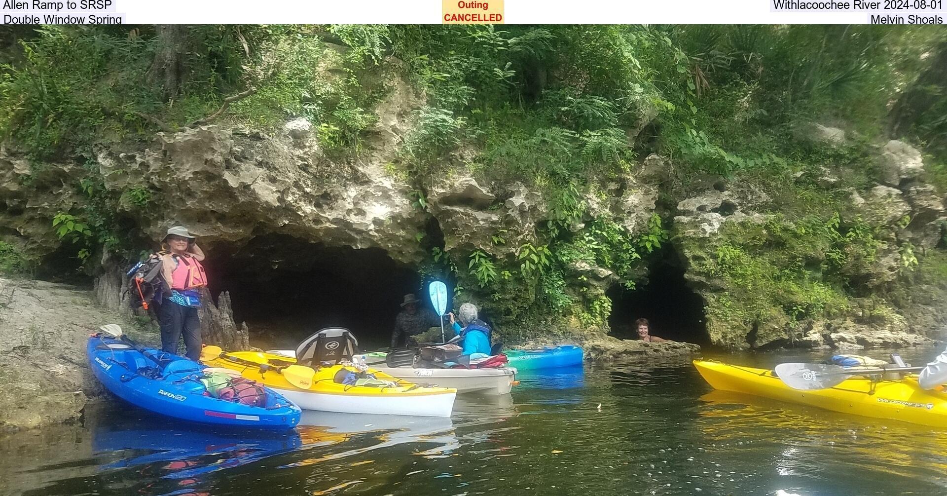 [Allen Ramp to SRSP, Withlacoochee River 2024-08-01, Double Window Spring, Melvin Shoals]