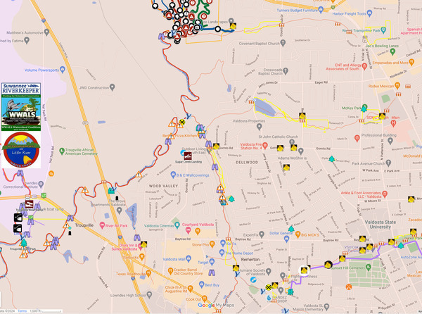 [Map: Wainwright Drive manhole spill location in WLRWT]