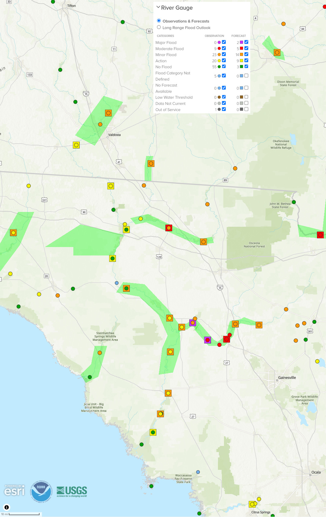 NOAA river levels 2024-08-08