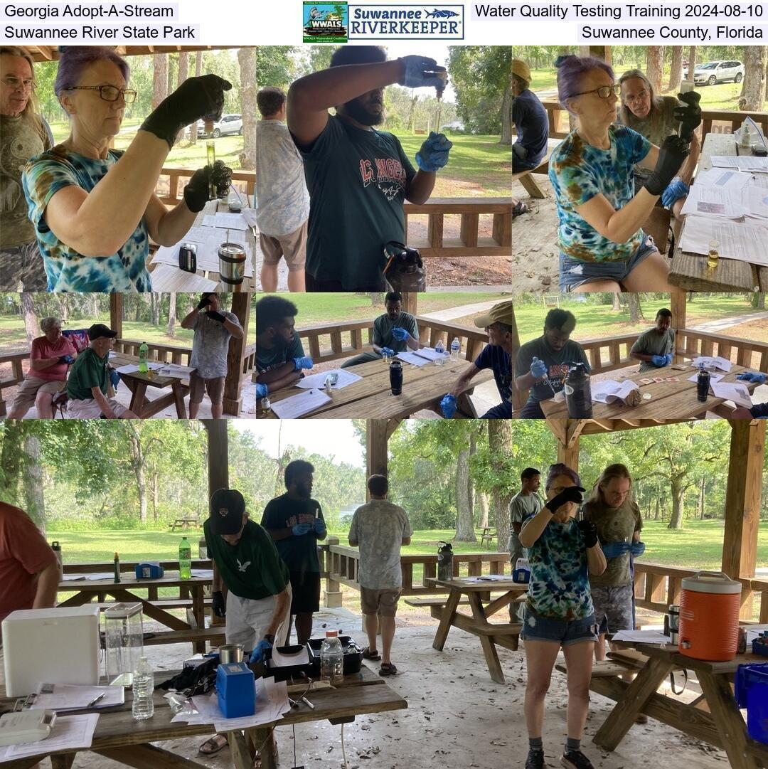 Georgia Adopt-A-Stream, Water Quality Testing Training 2024-08-10, Suwannee River State Park, Suwannee County, Florida