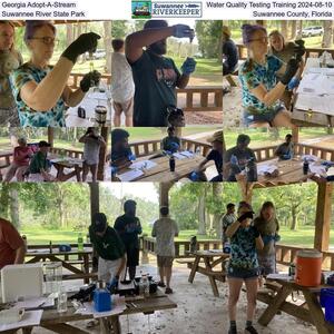 [Georgia Adopt-A-Stream, Water Quality Testing Training 2024-08-10, Suwannee River State Park, Suwannee County, Florida]