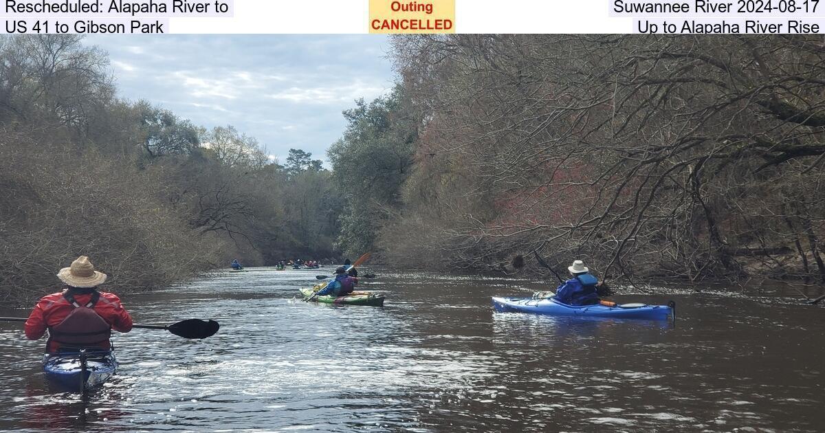 Alapaha River to Suwannee River 2024-08-17, US 41 to Gibson Park, Up to Alapaha River Rise