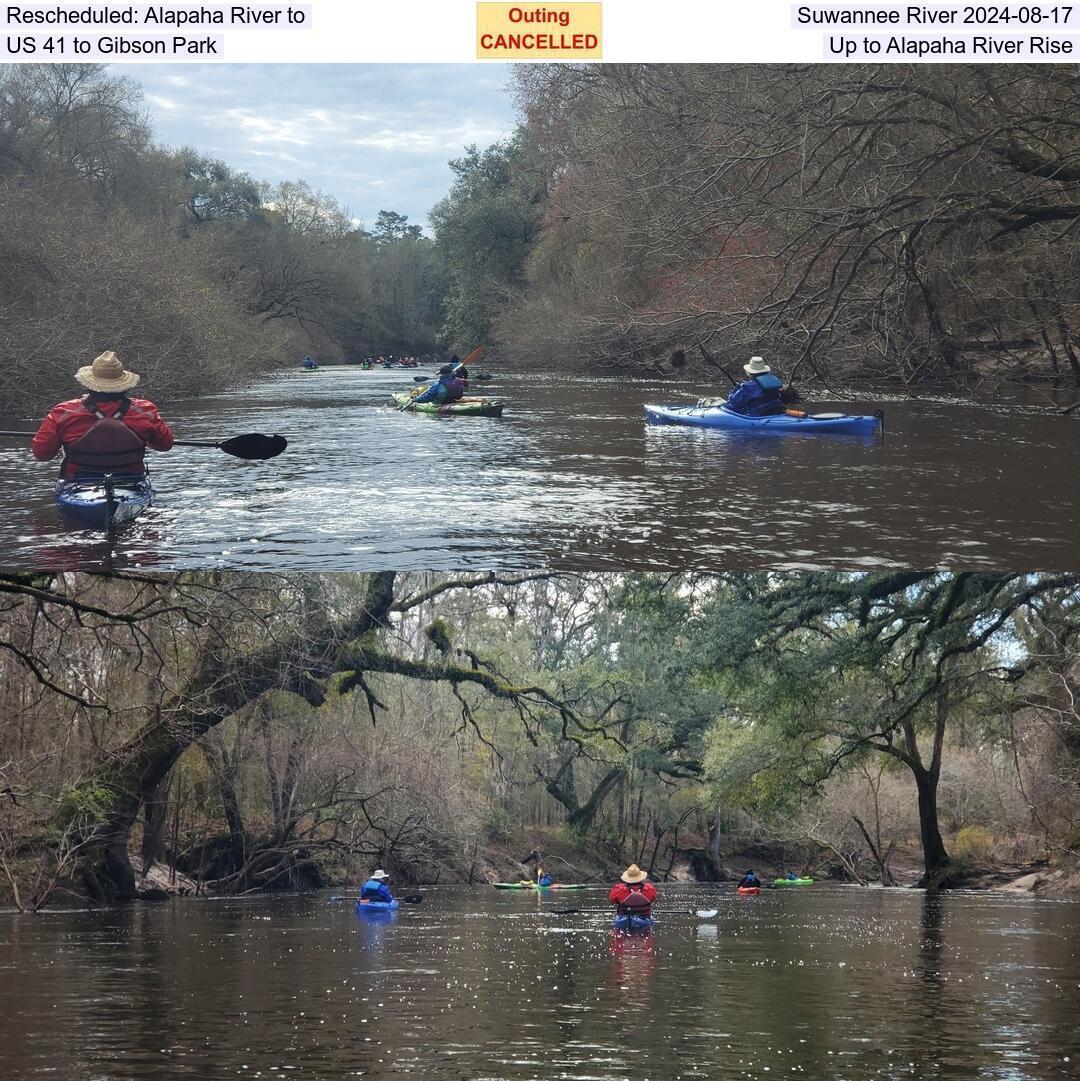 Alapaha River to Suwannee River 2024-08-17, US 41 to Gibson Park, Up to Alapaha River Rise