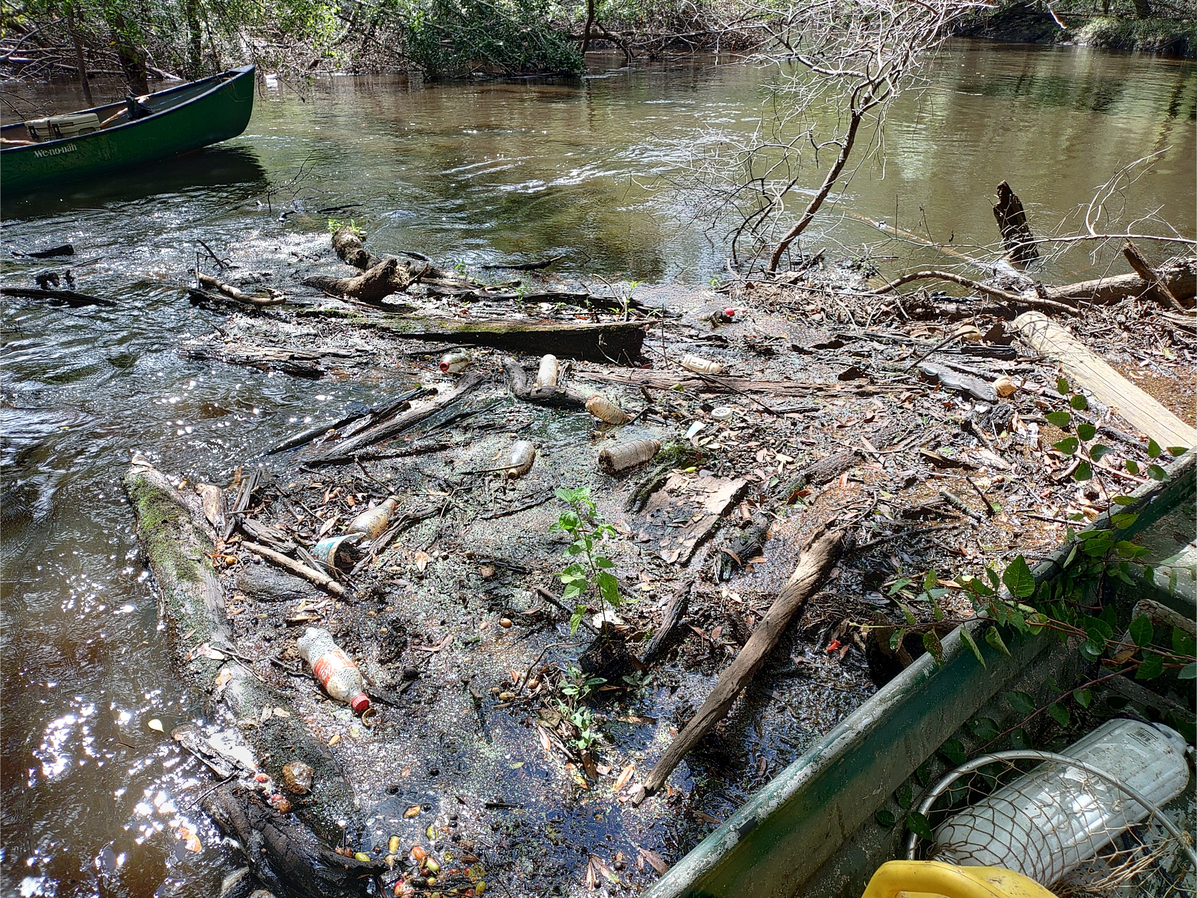 Plastic, styrofoam, glass, in Hairpin Turn Trashjam --Phil Royce, 11:57:24