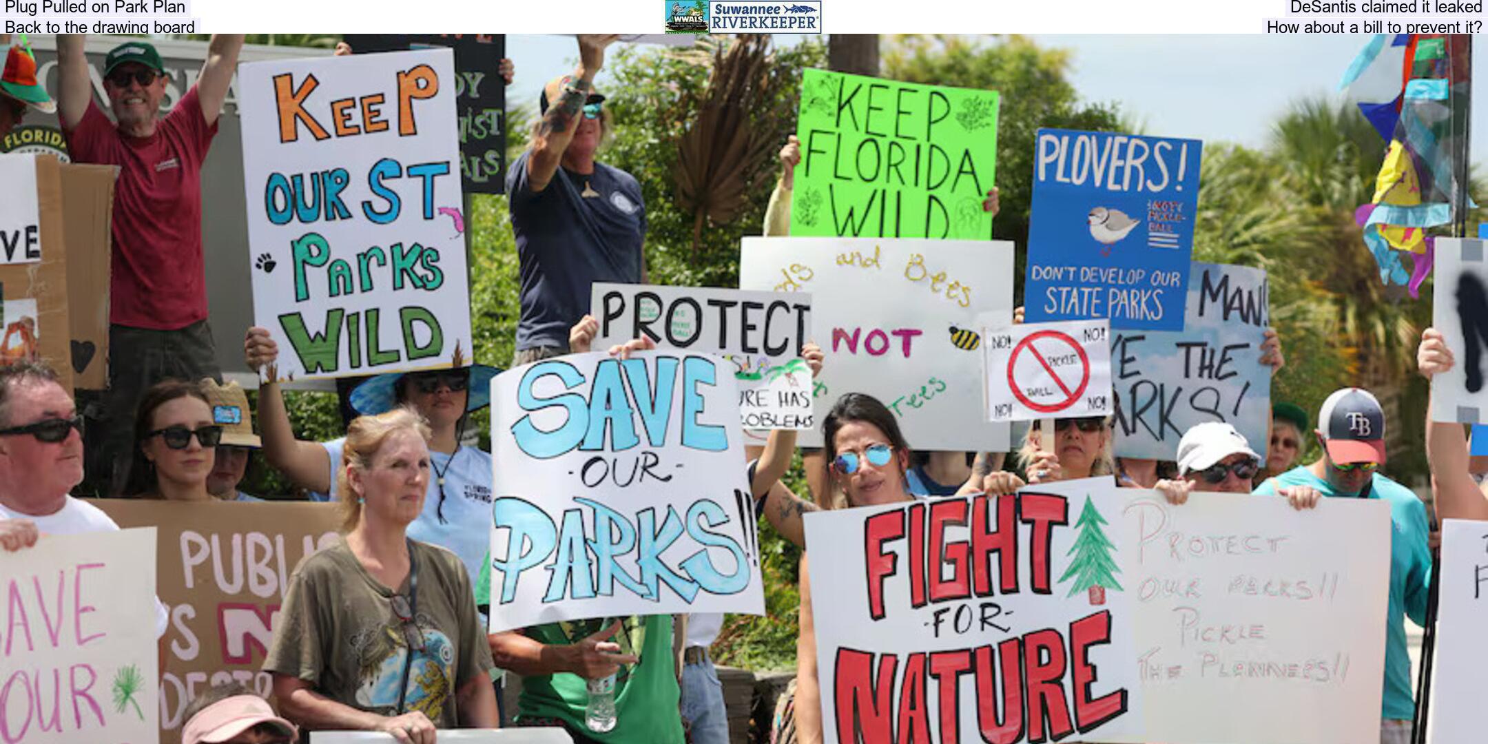 Plug Pulled on Park Plan, DeSantis claimed it leaked, Back to the drawing board, How about a bill to prevent it?