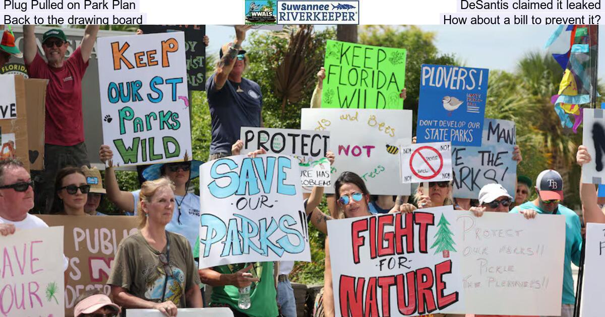 Plug Pulled on Park Plan, DeSantis claimed it leaked, Back to the drawing board, How about a bill to prevent it?