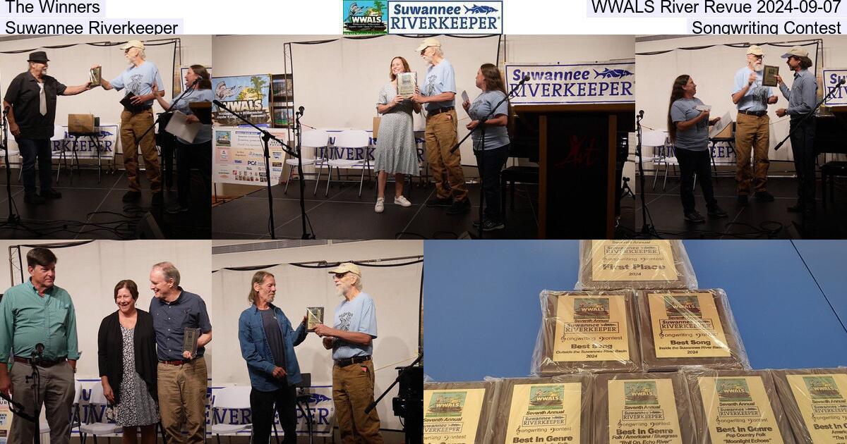 The Winners, Suwannee Riverkeeper Songwriting Contest, WWALS River Revue 2024-09-07