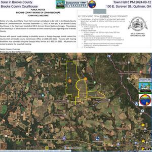 [Solar in Brooks County, Town Hall 6 PM 2024-09-12, Brooks County Courthouse, 100 E. Screven St., Quitman, GA]