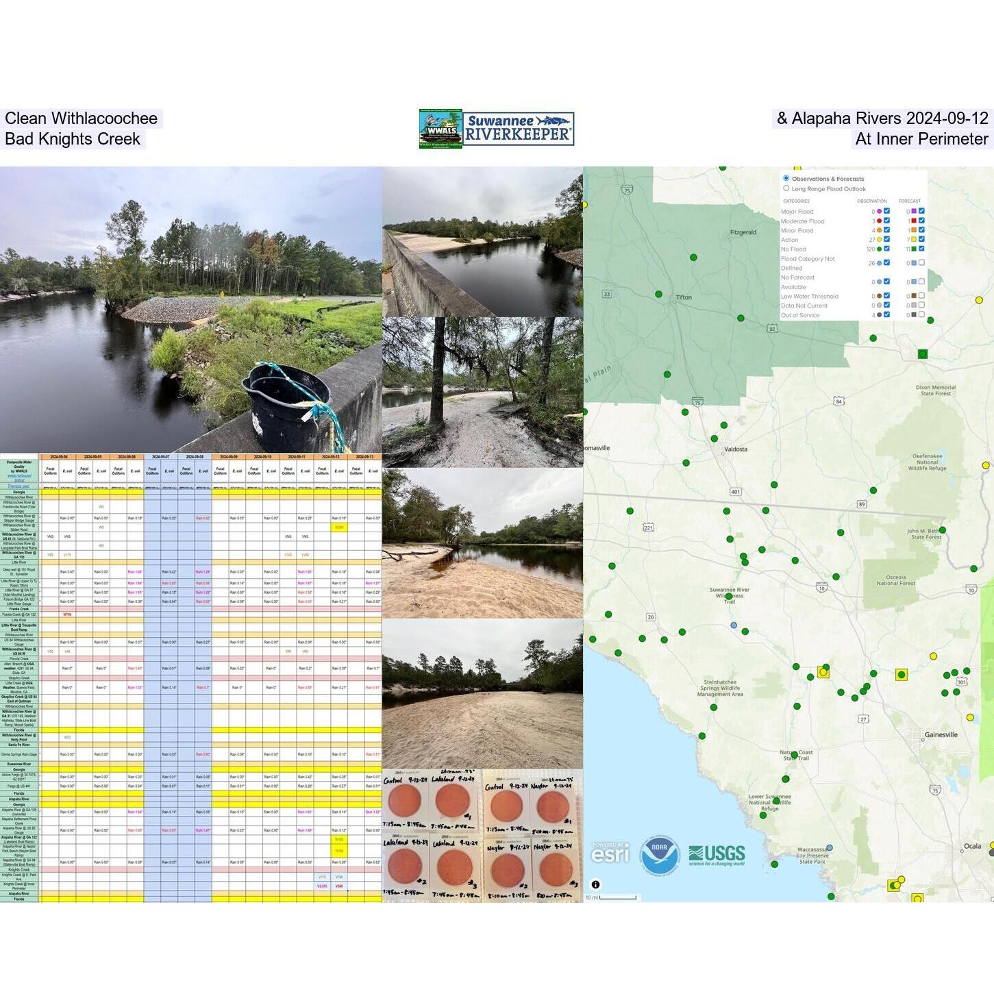 Clean Withlacoochee and Alapaha Rivers, Bad Knights Creek at Inner Perimeter 2024-09-12