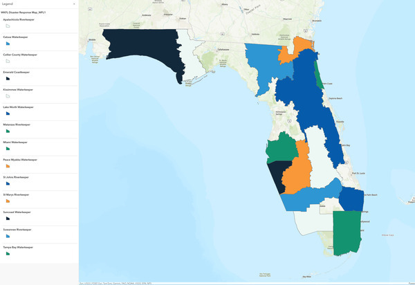 [Map of Waterkeepers Florida Territories]