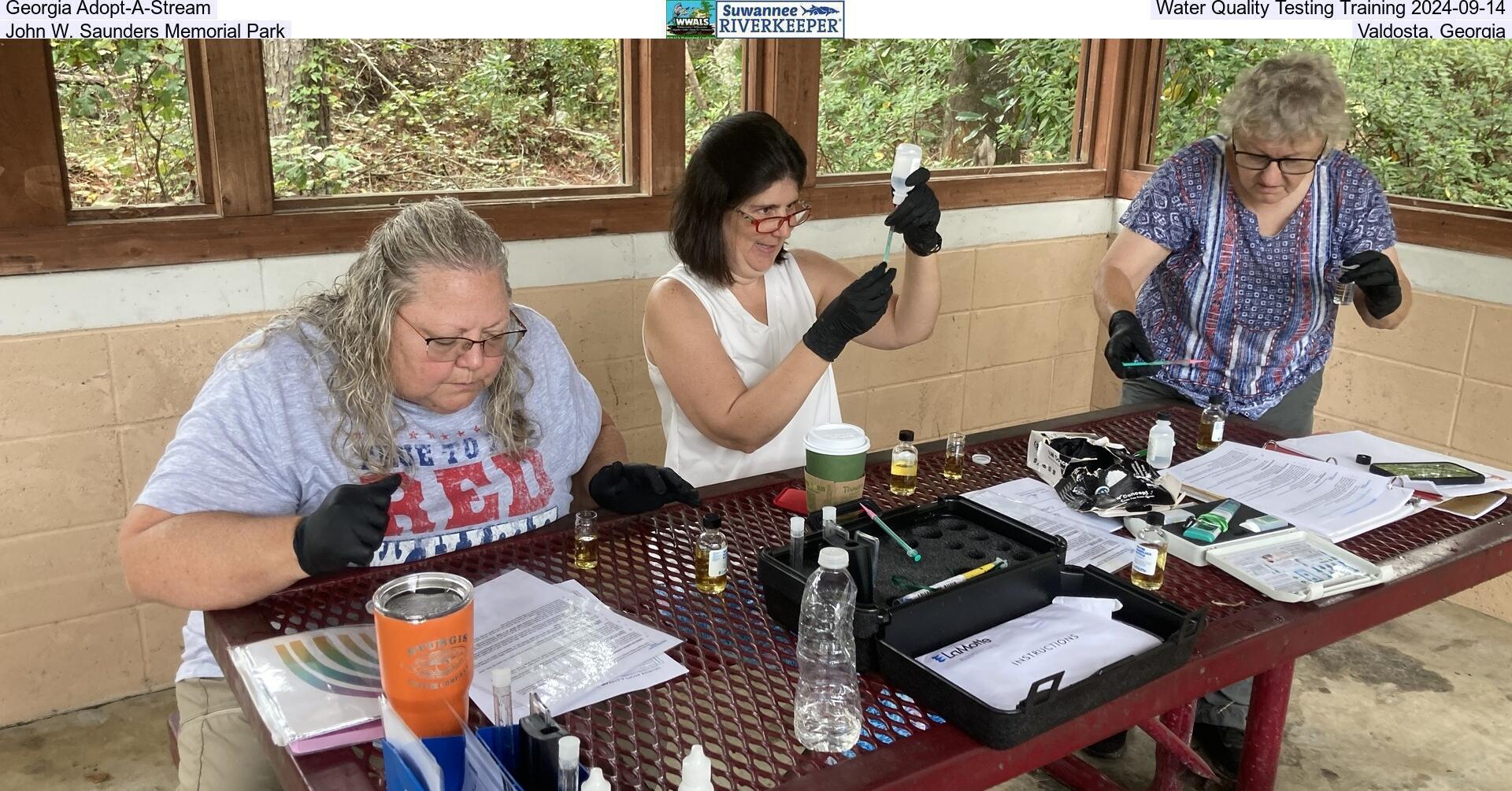 [Georgia Adopt-A-Stream, Water Quality Testing Training 2024-09-14, John W. Saunders Memorial Park, Valdosta, Georgia]