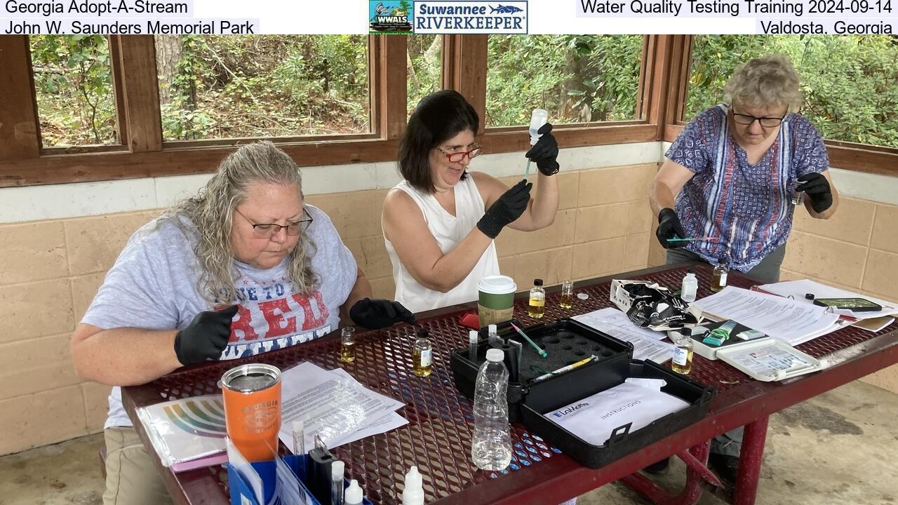 Georgia Adopt-A-Stream, Water Quality Testing Training 2024-09-14, John W. Saunders Memorial Park, Valdosta, Georgia