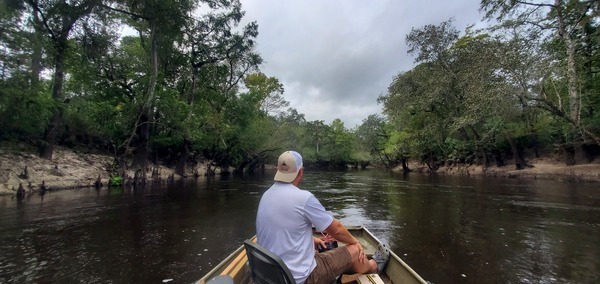 [Heading downstream, Withlacoochee River, 2024:09:14 10:57:34, 30.8469376, -83.3476266]