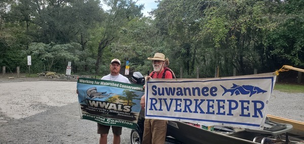 [Banners at Troupville Boat Ramp --Chris Graham, 2024:09:14 13:29:12, 30.8512361, -83.3472049]