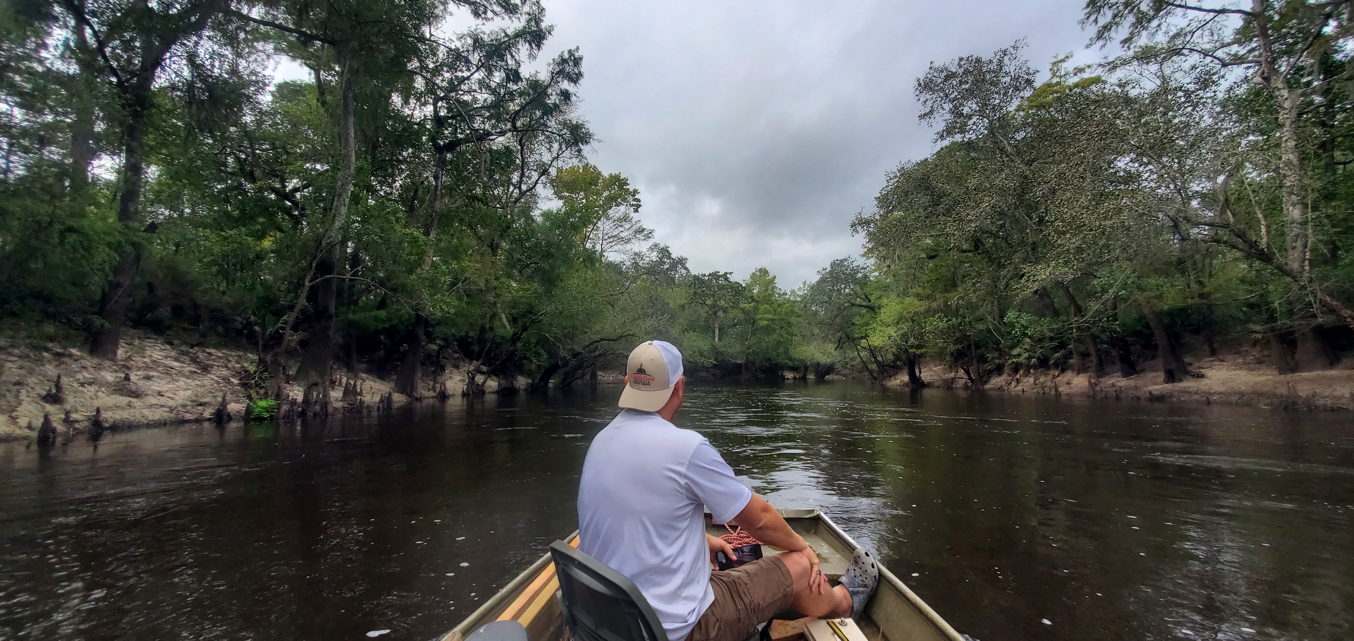 Heading downstream, Withlacoochee River, 2024:09:14 10:57:34, 30.8469376, -83.3476266