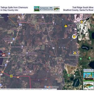 [Tailings Spills from Chemours Trail Ridge South Mine in Clay County into Bradford County, Santa Fe River]