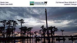 [Banks Lake Full Harvest Moon 2024-09-17, Banks Lake NWR, Lakeland, Georgia]