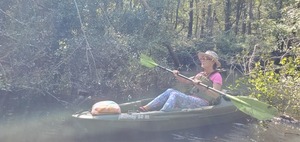 [Tish paddling --John S. Quarterman, 11:41:00, 31.2113382, -83.5102403]