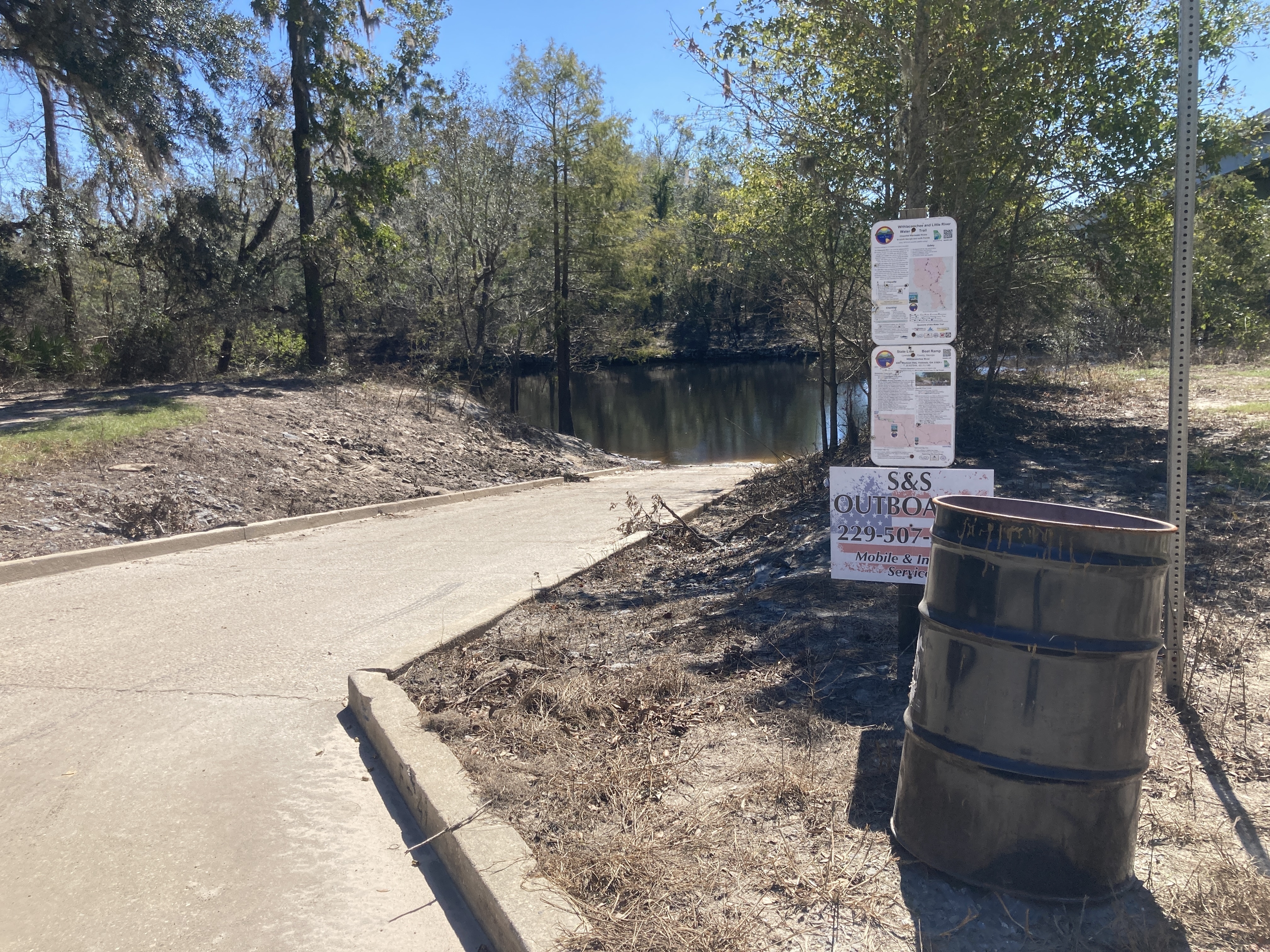 State Line Boat Ramp, Withlacoochee River @ Madison Highway 2024-10-18