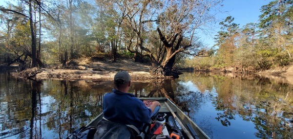 Little River Confluence, looking down the Withlacoochee River, 10:16:40, 30.8470183, -83.3476153