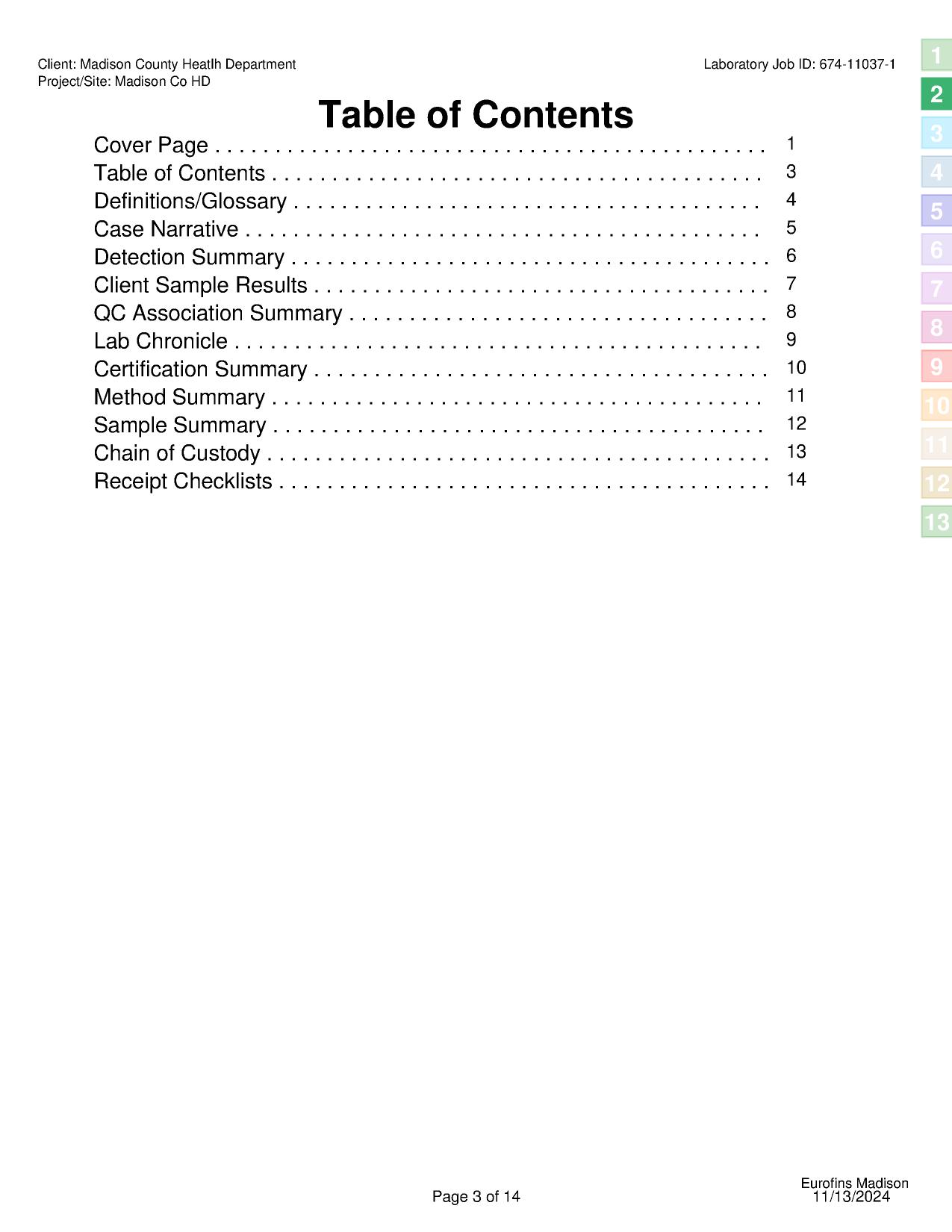 Table of Contents