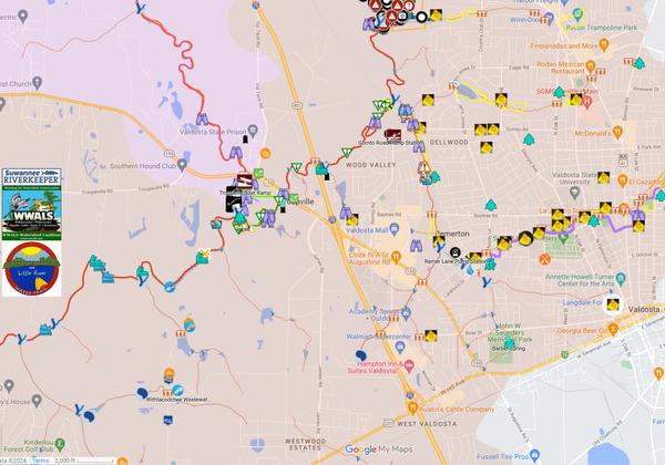 [Map: Magnolia Street Sewage Spill in WLRWT]