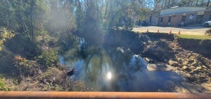 [Upstream Sugar Creek from Gornto Road bridge]