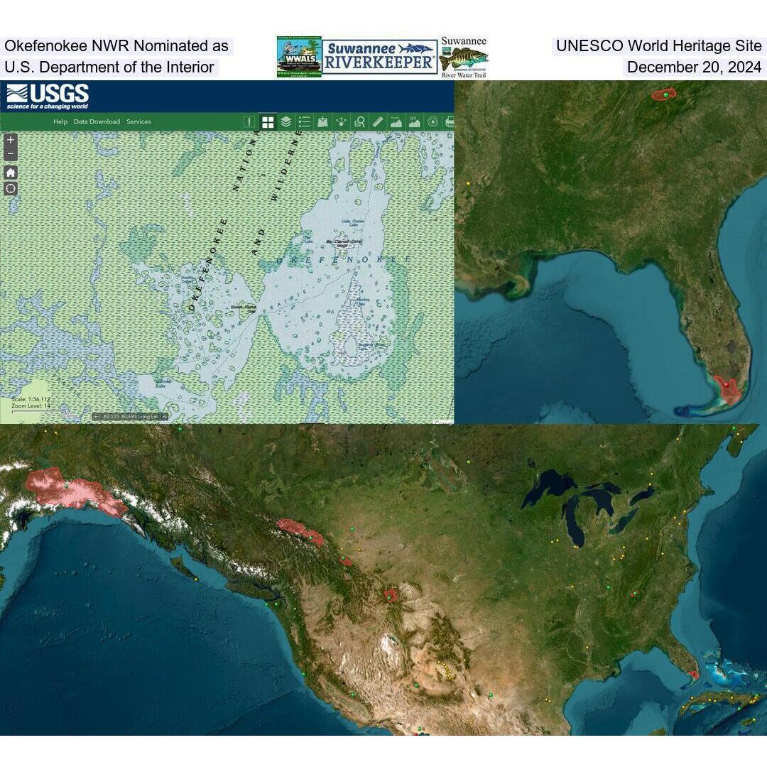 Okefenokee NWR Nominated as UNESCO World Heritage Site, U.S. Department of the Interior, December 20, 2024