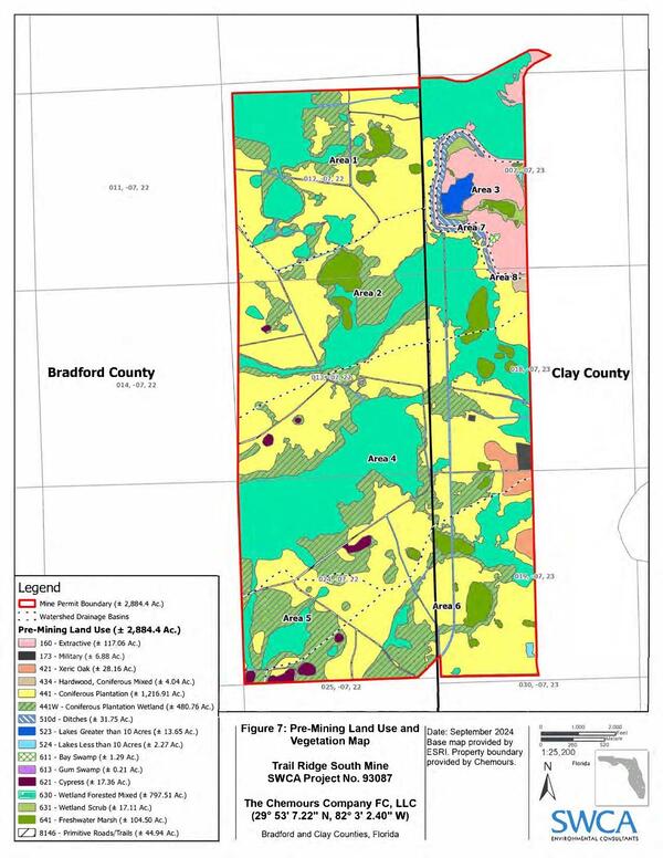 Figure 7: Pre-Mining Land Use and Vegetation Map