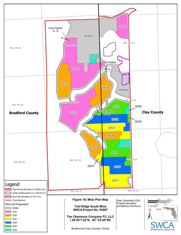 Figure 10: Mine Plan Map