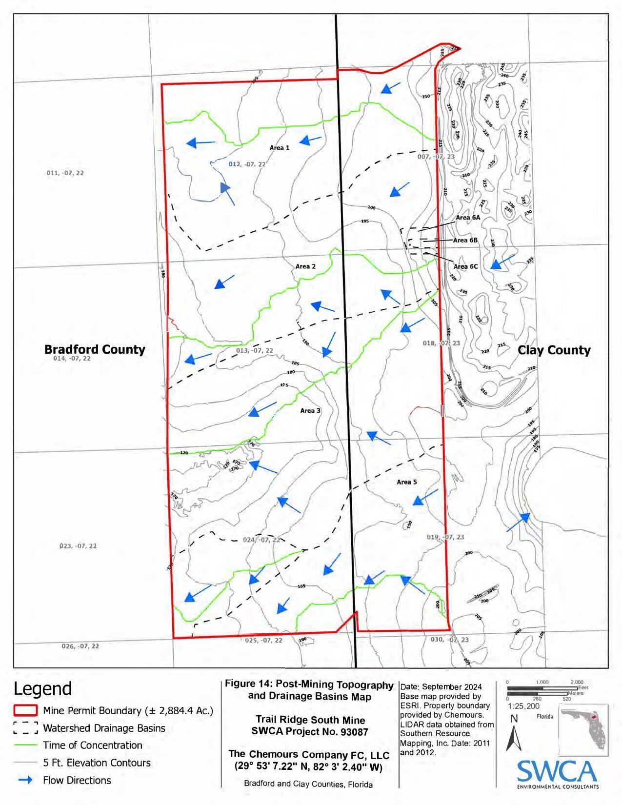 Figure 14: Post-Mining Topography
