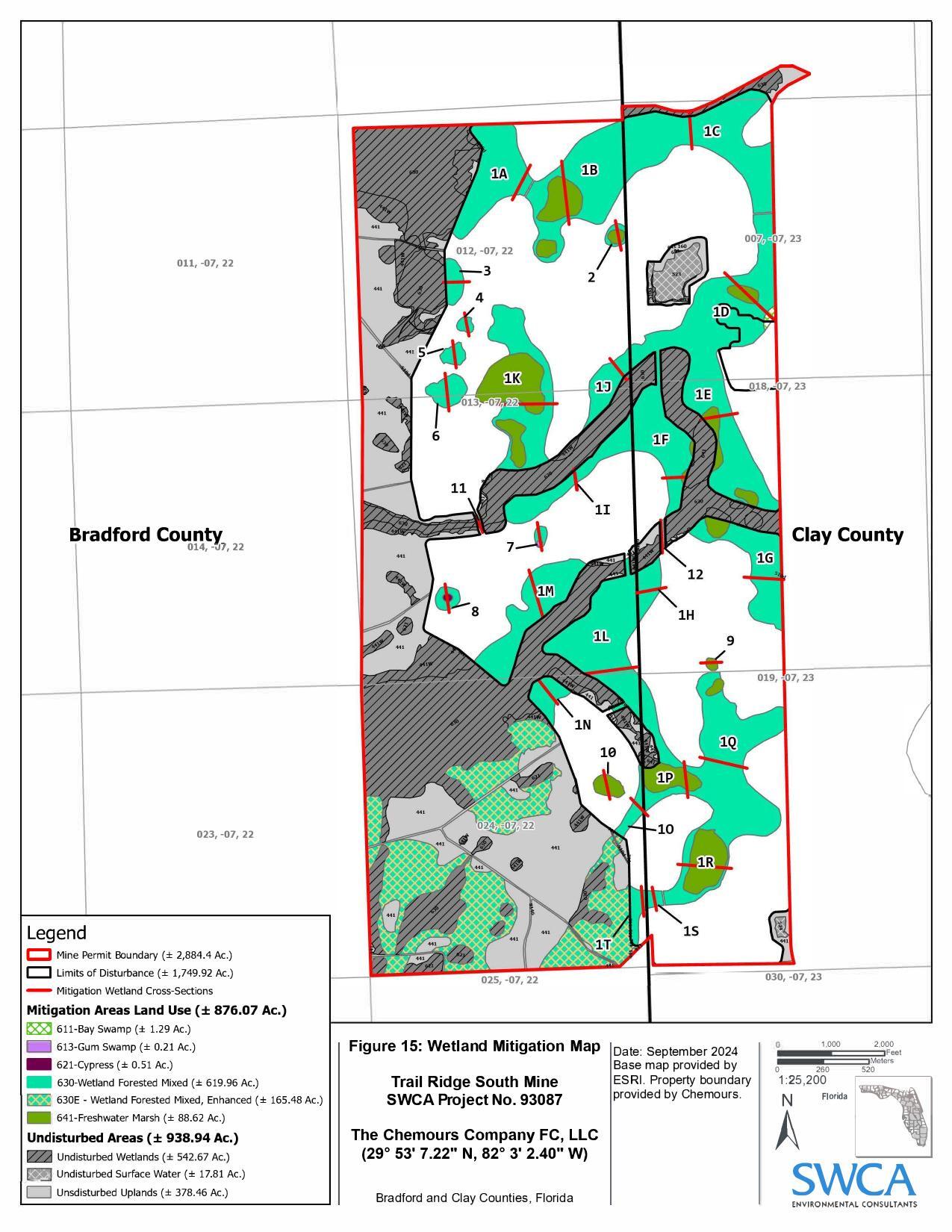 Figure 15: Wetland Mitigation Map