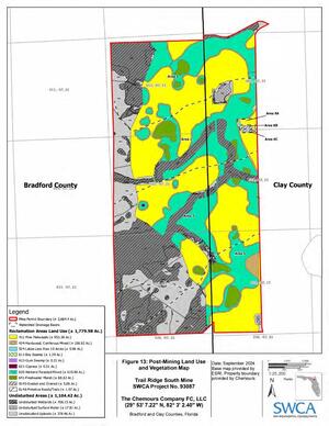 [Figure 13: Post-Mining Land Use and Vegetation Map]
