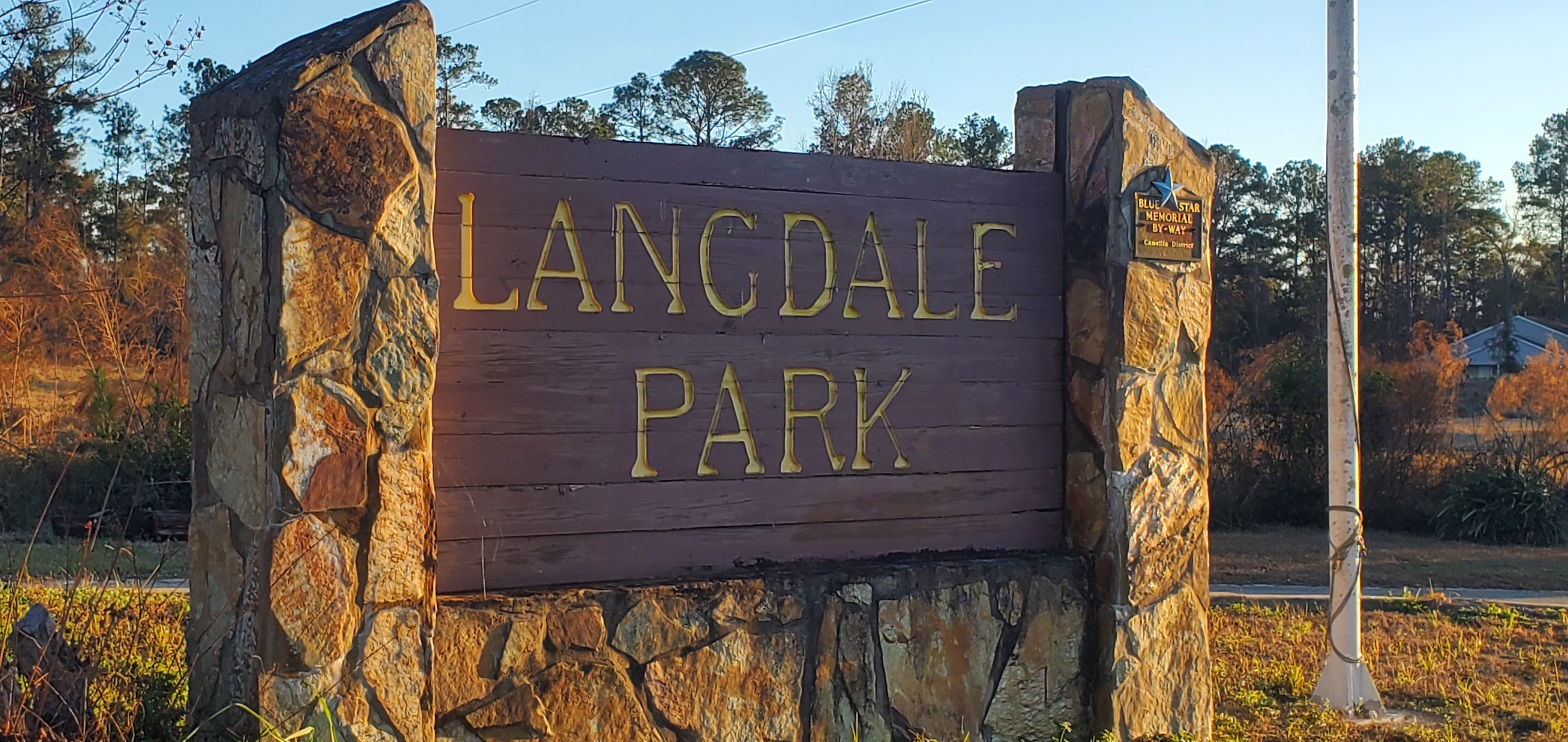 Sign, Langdale Park, Withlacoochee River @ North Valdosta Road 2025-01-09