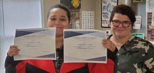 [Chemical and Bacterial certificates, Intern Samantha Carr, Advisor Elizabeth Harrell]