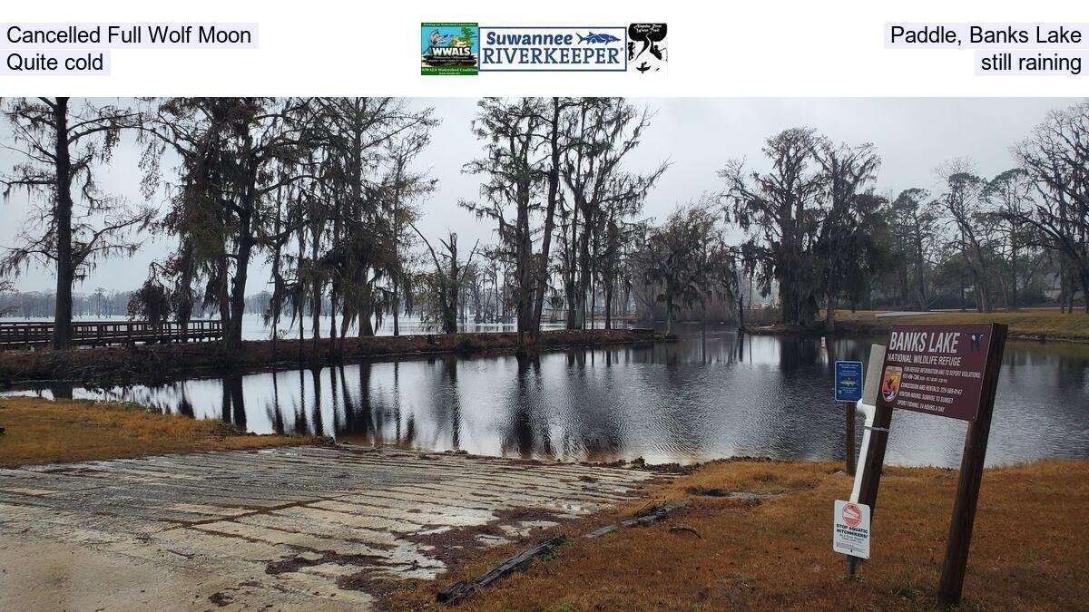 Cancelled Full Wolf Moon Paddle, Banks Lake, Quite cold, still raining