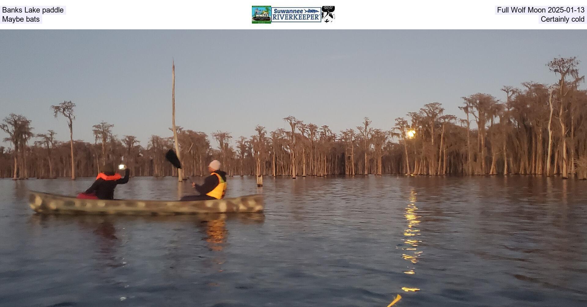 [Banks Lake paddle, Full Wolf Moon 2025-01-13, Maybe bats, Certainly cold]