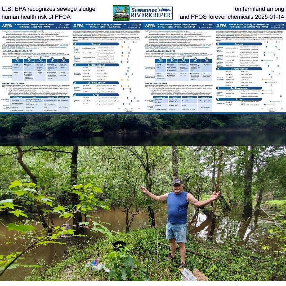 U.S. EPA recognizes sewage sludge on farmland among human health risk of PFOA and PFOS forever chemicals 2025-01-14