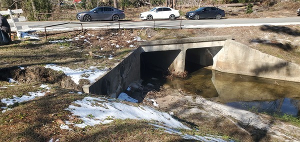 [Wainwright Drive double culverts, 10:53:08, 30.8427897, -83.3009728]