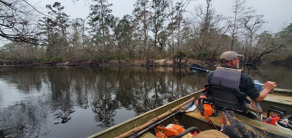 Withlacoochee River downstream on left, Little River upstream on right, 2025:02:08 10:47:13, 30.8460983, -83.3475626