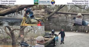 [Troupville upstream Withlacoochee River chainsaw cleanup, Saturday, February 8, 2025]