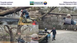 [Troupville upstream Withlacoochee River chainsaw cleanup, Saturday, February 8, 2025]