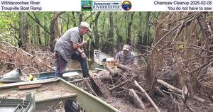 [Withlacoochee River Chainsaw Cleanup 2025-02-08, Troupville Boat Ramp, You do not have to saw]