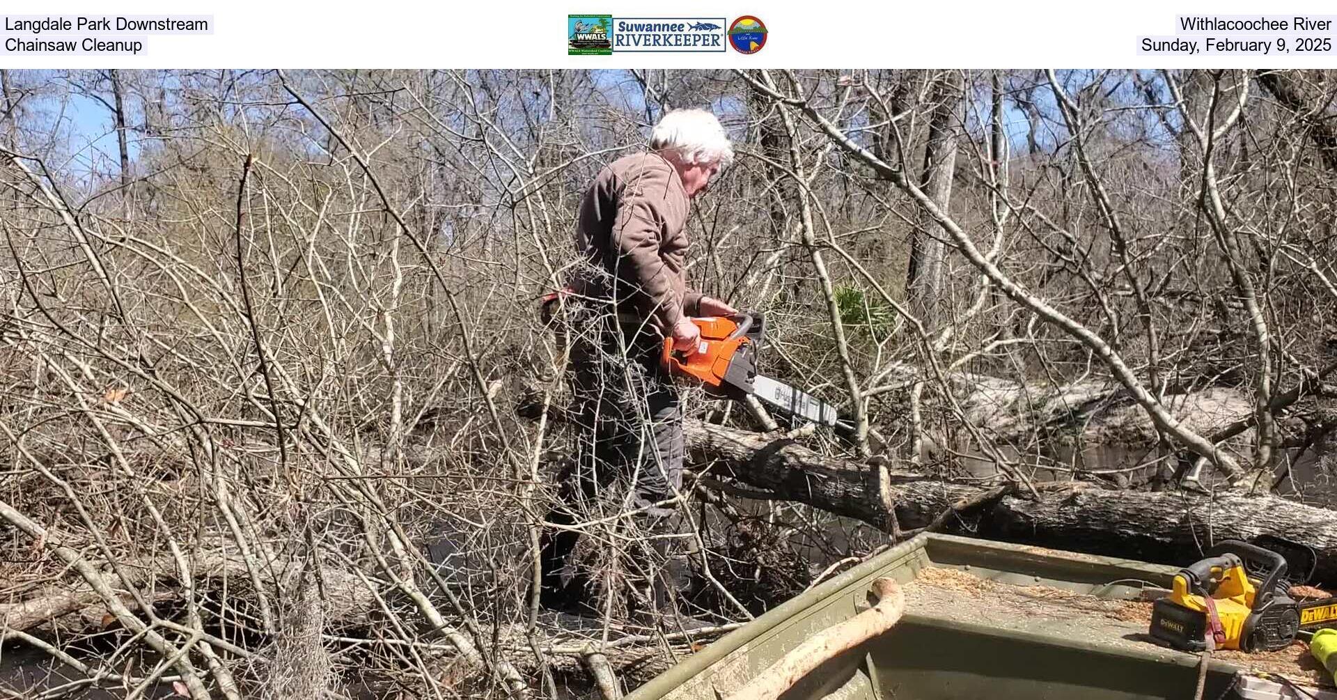 Langdale Park Downstream Withlacoochee River Chainsaw Cleanup, Sunday, February 9, 2025