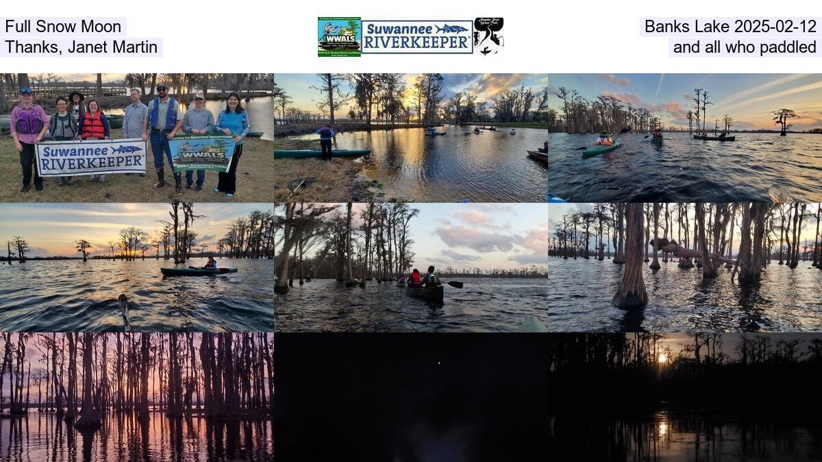 Full Snow Moon, Banks Lake 2025-02-12, Thanks, Janet Martin, and all who paddled