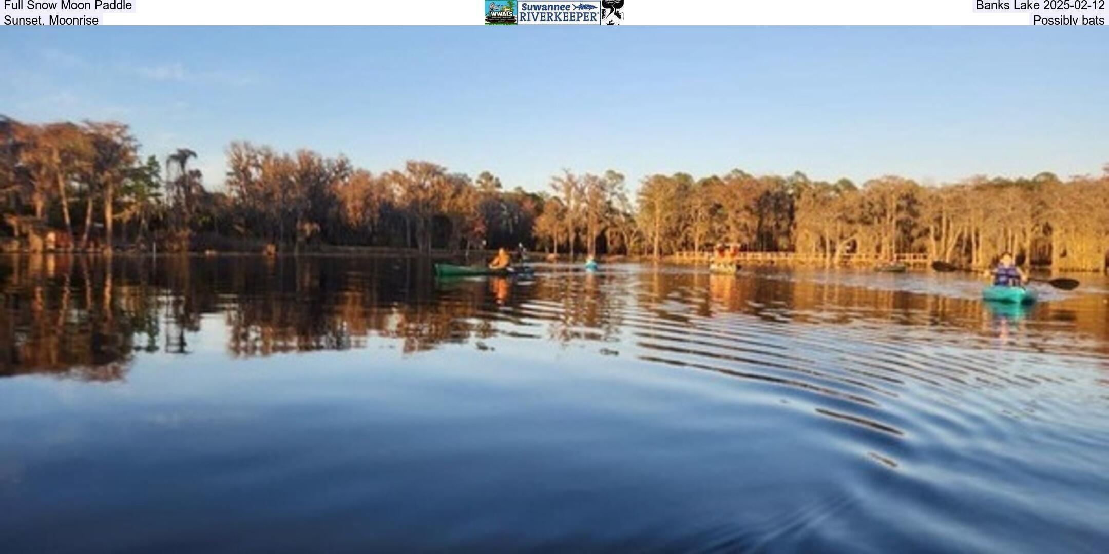 Full Snow Moon Paddle, Banks Lake 2025-02-12, Sunset, Moonrise, Possibly bats