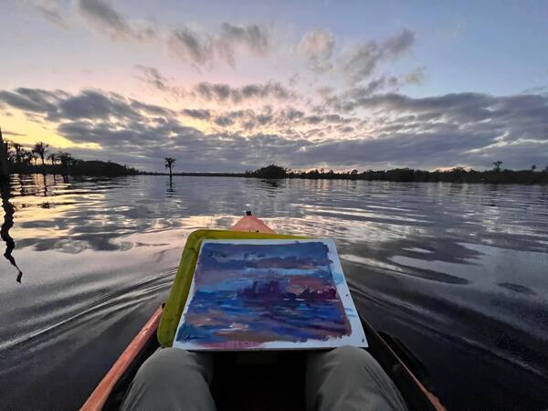 [Painting on Banks Lake --Julie Bowland]